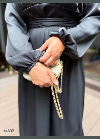 Черное повседневный платье миди Liton