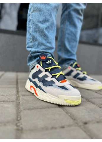 Синие демисезонные кроссовки мужские adidas niteball cream blue адидас найтбол синие No Brand