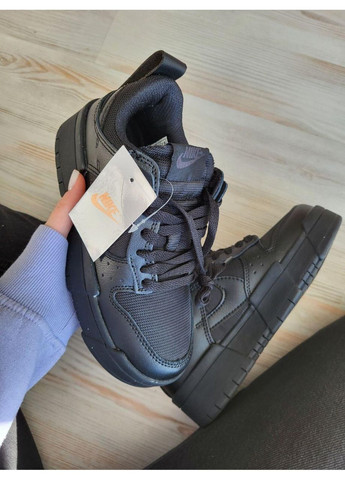 КРОСІВКИ ЖІНОЧІ NIKE DUNK LOW DISRUPT BLACK НАЙК СБ ДАНК No Brand чорні демісезони (367175241)
