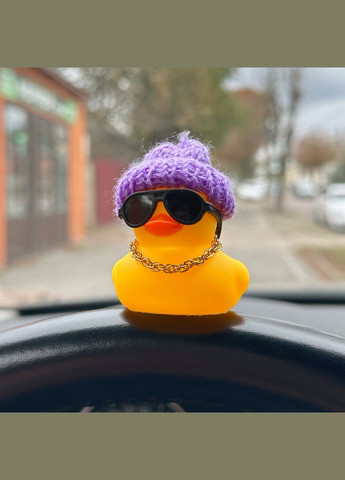 Качка декоративна Жовта у фіолетовій шапочці No Brand (315717155)