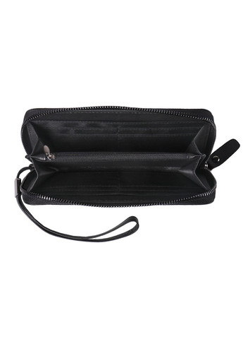 Чоловічий шкіряний клатч чорний портмоне з натуральної шкіри для документів та грошей гаманець на блискавці ProDobro (363260011)