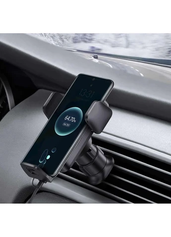 Автодержатель Baseus 15W беспроводная зарядка черный для телефонов 4,7-7,5 дюймов No Brand Light Electric Holder (402843904)