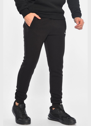 Спортивні штани чоловічі на флісі чорного кольору Let's Shop (315509132)