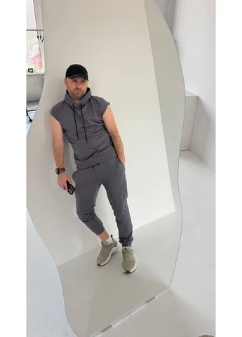 Трендовий спортивний літній костюм капучино M-L XL-2XL Одеська швейна фабрика (396272241)