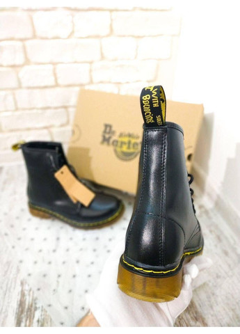 Зимние ботинки женские dr. martens 1460 black 11822006 доктор мартинс берцы No Brand без декора из искусственной кожи