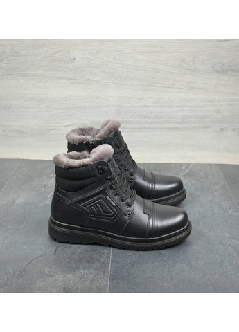 Черевики чоловічі високі шкіра на хутрі No Brand (372898828)