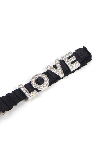 Стринги кружевные Star Night с декором стразами Love,черные, S No Brand (330617935)