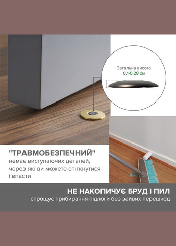 Скрытый стопор дверной магнитный 28 мм (FDP2801) No Brand (347590540)