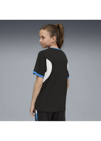 Чорна демісезонна дитяча футболка individualliga graphic football jersey youth Puma