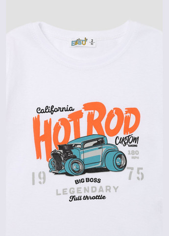 Біла літня футболка з коротким рукавом для хлопчика колір білий cb-00277090 Essu