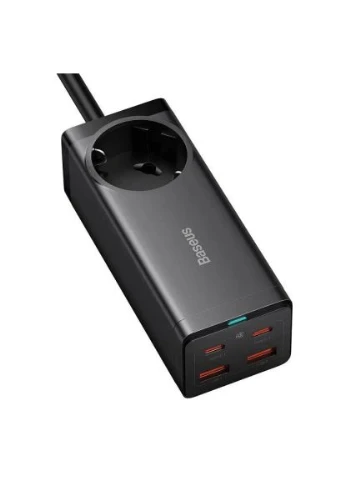 Зарядний пристрій AC + 2xUSB-C 100W + 2xUSB + cable USB-C to USB-C 100W 1.0m black (PSZM000401) Baseus AC + 2xUSB-C 100W + 2xUSB + cable USB-C to USB-C 1 (370019749)
