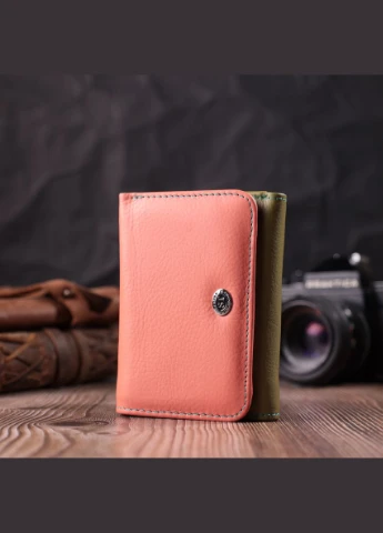Кошелек для стильных девушек из натуральной кожи 22494 Разноцветный st leather (315342211)