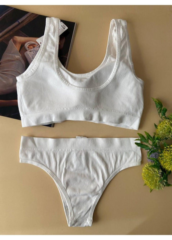 Белый 75-80-85вс спортивный набор женского нижнего белья трусики и топ Lavolle