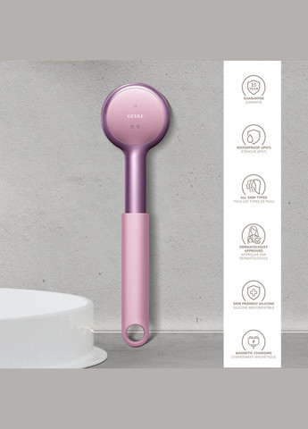 Звукова світлодіодна щітка для всього тіла Sonic LED Full-Body Brush&Intensive Exfoliator 9в1 pink GESKE (341525993)