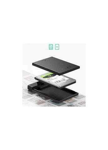 Карман внешний USB 3.1 to 2.5" HDD/SSD US221 black (50743) Ugreen (402486334)
