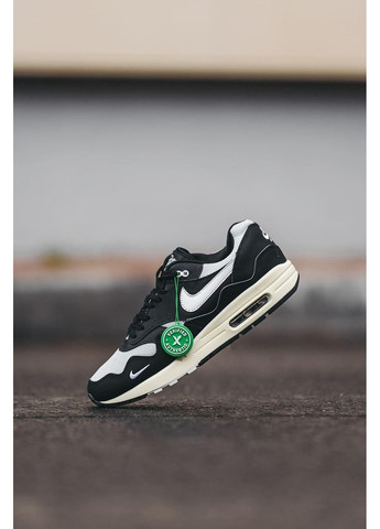 КРОСІВКИ ЖІНОЧІ NIKE AIR MAX 1 X PATTA BLACK WHITE V2 НАЙК АІР МАКС No Brand чорні демісезони (368867406)