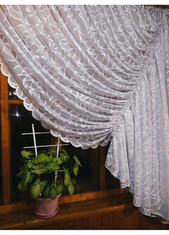 Кухонні фіранки Камелія біла права No Brand (372133772)