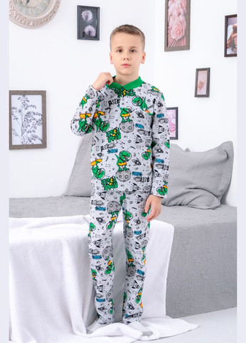 Серая всесезон пижама детская на 2 кнопках кофта + брюки Носи своє