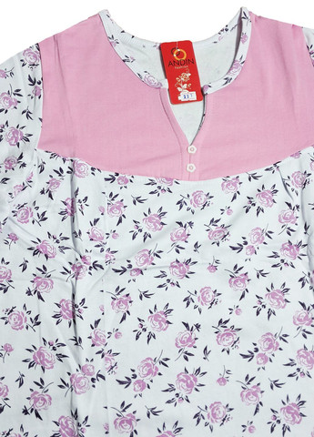 Женская ночная рубашка тёплая на флисе хлопок (227) ANDIN (369000845)