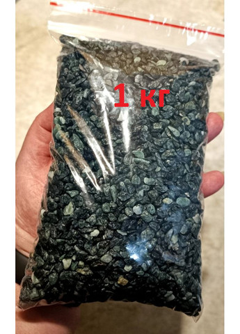 Грунт 73 декоративний дрібний галька Зелений мармур Navy Green, 4-10 мм, 1 кг Resun (366560000)