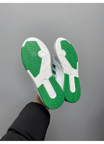 Серые демисезонные кроссовки мужские adidas new low forum white green адидас No Brand