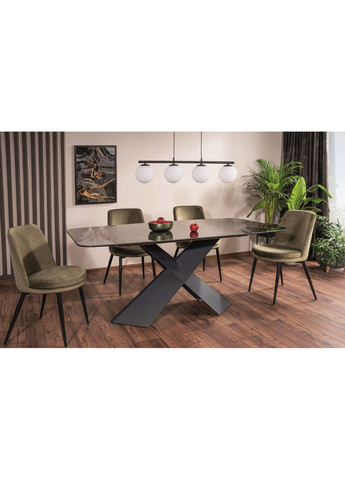 Стілець кухонний KAYLA VELVET чорний каркас/оливковий BL.77 KAYLAVCOL Signal (372178224)