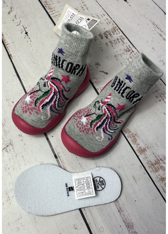 Капці-шкарпетки дитячі для дівчинки Сіро-рожевий (326) Lupilu (364927102)