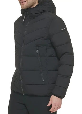 Черный Пуховик Calvin Klein