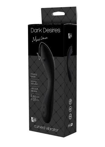 Вибратор с усиленной стимуляцией точки G Dream Toys Dark Desires Maxima черный, 21 х 3.8 см Dreamtoys (299008117)