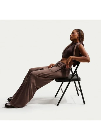 Штани Sportswear High-Waisted Wide-Leg Brown IQ0681-237 Nike (399411761)