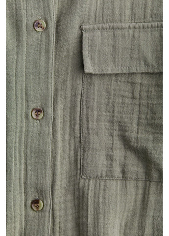 Оливковое (хаки) платье без пояса H&M