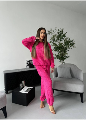 Малинова жіноча піжама тедді Osoblyva