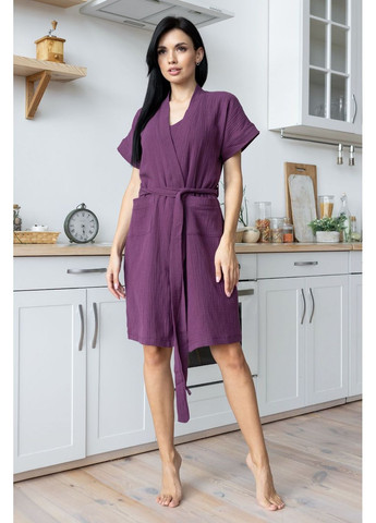 Сливовий демісезонний набір для дому жіночий мусліновий ксл1807н слива MiaNaGreen