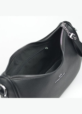 Черная женская маленькая сумка багет через плечо клатч кросс боди на молнии Yirui (279830278)