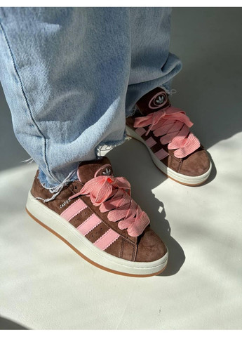 КРОСІВКИ ЖІНОЧІ ADIDAS CAMPUS BROWN PINK АДІДАС КАМПУС No Brand рожеві демісезони (367176349)