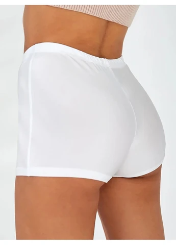 Белые эластиковые шорты для танцев, гимнастики No Brand (394019889)