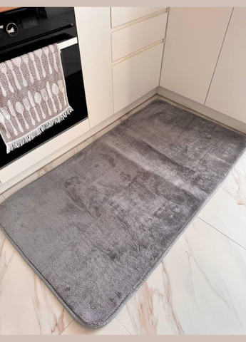 Килим у передпокій прогумований з ворсом 150х200 см Сірий (П4К-norka-kover-004-02) No Brand (323160692)