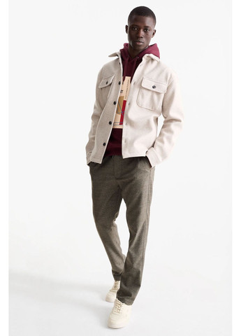 Коричневые кэжуал демисезонные брюки C&A