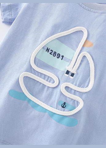 Блакитна дитяча футболка для хлопчика 19932 блакитний Malwee