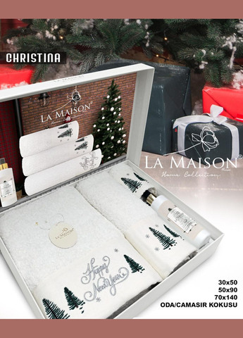 Подарочный набор полотенец, 3 шт. с ароматом Christina La Maison белый