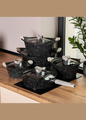 Набір посуду з 5 предметів, алюміній, товсте дно HP-4-409 MGC (306849032)