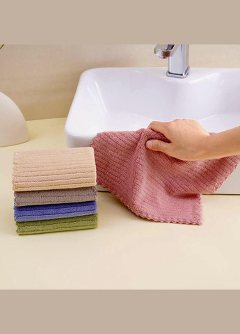 Набор кухонных салфеток 5 шт. (микрофибра), 30х30 см. Homedec однотонный комбинированный