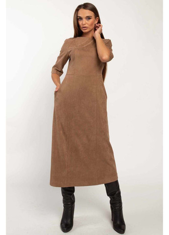 Кавова кежуал сукня Ри Мари однотонна