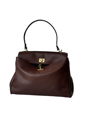 Шкіряна жіноча середня сумка Borsе in Pelle (D0001) rodeo колір Коричневий Borse in Pelle (307061782)