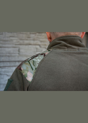 Флисовая кофта уставная по требованиям ВСУ турецкая ткань Polartec 320 г/м.кв. + мультикам (46-48) КІРАСА (334725718)