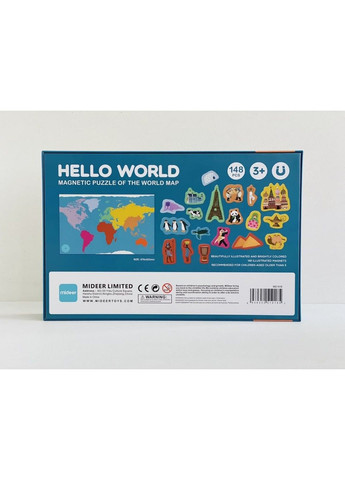 Магнитная карта Мира «Hello World» MD 1018 MiDeer (297129251)