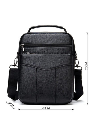 Мессенджер чоловічий шкіряний 20345 Чорний Vintage (298570854)