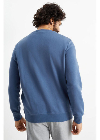 Синій світшот з бавовни C&A однотонний (362562401)