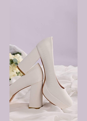 Loretta Туфлі жіночі білі на підборі туфлі-човники білий з штучна шкіра, китай — демісезон (317777175)