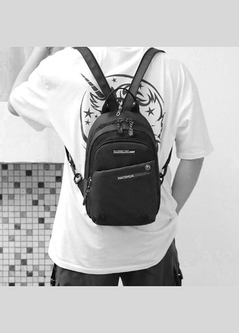 Вместительный черный текстильный рюкзак RoyalBag AT08-6800A (282823911)